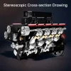 DIY V8 Engine Model That Run 28cc Gasoline/Nitro Engine KIT FS-V800 Premium Edition 16 MachinedFlame