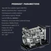 DIY 1/10 Full Metal Mini L4 OHV Inline 4 Cylinder Engine Model Kit that Works Premium Edition 11 MachinedFlame