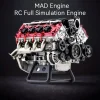 DIY Miniature V8 Mini Motor V8 Engine Model Kit Red Premium Edition 5 MachinedFlame
