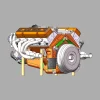 DIY 1/6 Gasoline Internal Combustion V8 Water-Cooled Engine 44CC Model Kit That Works Premium Edition 7 MachinedFlame