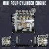 DIY 1/10 Full Metal Mini L4 OHV Inline 4 Cylinder Engine Model Kit that Works Premium Edition 12 MachinedFlame