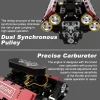 DIY V8 Engine Model That Run 28cc Gasoline/Nitro Engine KIT FS-V800 Premium Edition 18 MachinedFlame