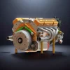 DIY 1/6 Gasoline Internal Combustion V8 Water-Cooled Engine 44CC Model Kit That Works Premium Edition 1 MachinedFlame
