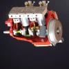 DIY 1/6 Gasoline Flathead 4-Stroke V8 Water-Cooled Engine 44CC Model Kit That Works Premium Edition 5 MachinedFlame