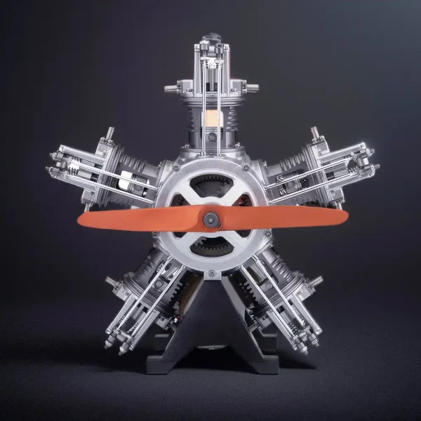 DIY 1/6 Full Metal 5 Cylinder Radial Engine Model Kit that Works 250+Pcs Premium Edition MachinedFlame