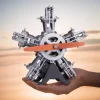 DIY 1/6 Full Metal 5 Cylinder Radial Engine Model Kit that Works 250+Pcs Premium Edition 14 MachinedFlame