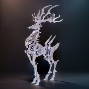 DIY 3D Metal Mechanical Elk Puzzle Model Assembly Jigsaw Kit Premium Edition
