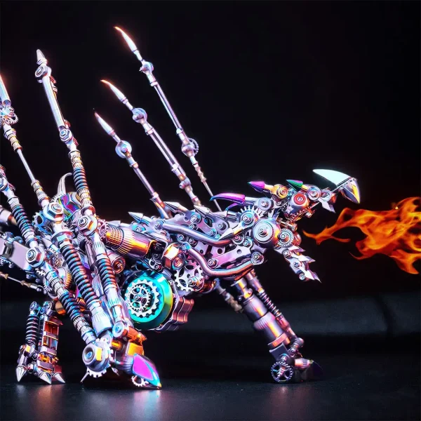 DIY 3D Metal Intelligential Dragon Metal Model Kit -1390+PCS MachinedFlame
