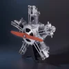 DIY 1/6 Full Metal 5 Cylinder Radial Engine Model Kit that Works 250+Pcs Premium Edition 5 MachinedFlame