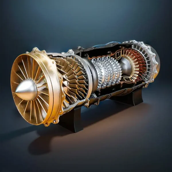 DIY 1/20 WS-15 Turbofan Engine Model Kit that Works - 150+Pcs Premium Edition MachinedFlame