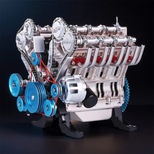 DIY Full Metal V8 Engine Model Kit RC 1: 3 Mini V8 Motor That Run 500+Pcs Premium Edition MachinedFlame