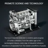 DIY 1/10 Full Metal Mini L4 OHV Inline 4 Cylinder Engine Model Kit that Works Premium Edition 8 MachinedFlame