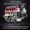 DIY Miniature V8 Mini Motor V8 Engine Model Kit Red Premium Edition 6 MachinedFlame
