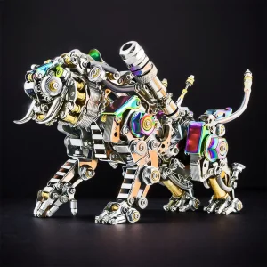 DIY 3D Metal Model Bengal Tiger Kit Puzzles Building Block Set Toys Premium Edition