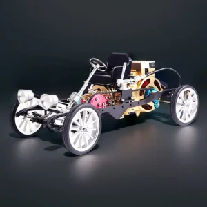 Teching Car Engine Assembly Kit Single Cylinder Car Building Kit Toy Gift for Adult Premium Edition
