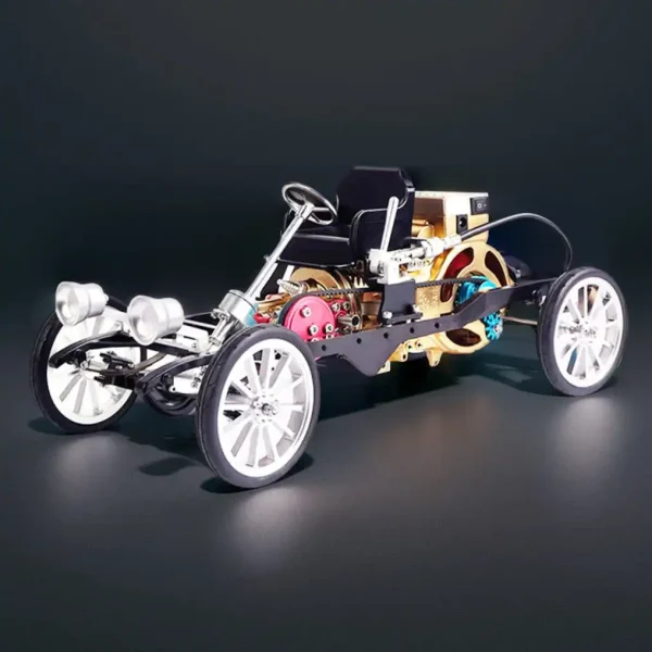Teching Car Engine Assembly Kit Single Cylinder Car Building Kit Toy Gift for Adult Premium Edition MachinedFlame