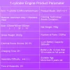 DIY Single-cylinder Car Engine Assembly Kit Build Kit Gift Toy for Collection Premium Edition 8 MachinedFlame