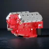 DIY 1/6 Gasoline Flathead 4-Stroke V8 Water-Cooled Engine 44CC Model Kit That Works Premium Edition 4 MachinedFlame