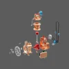 DIY Single-cylinder Car Engine Assembly Kit Build Kit Gift Toy for Collection Premium Edition 5 MachinedFlame