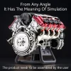 DIY Miniature V8 Mini Motor V8 Engine Model Kit Red Premium Edition 8 MachinedFlame
