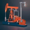 DIY Educational 3D Metal Oilfield Working Equipment with Pumping Unit that Works Premium Edition 2 MachinedFlame
