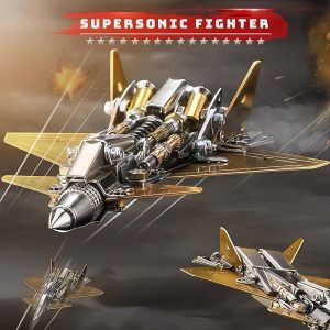 3D Metal Puzzle for Adult - J-20 Supersonic Dragon Fighter P...