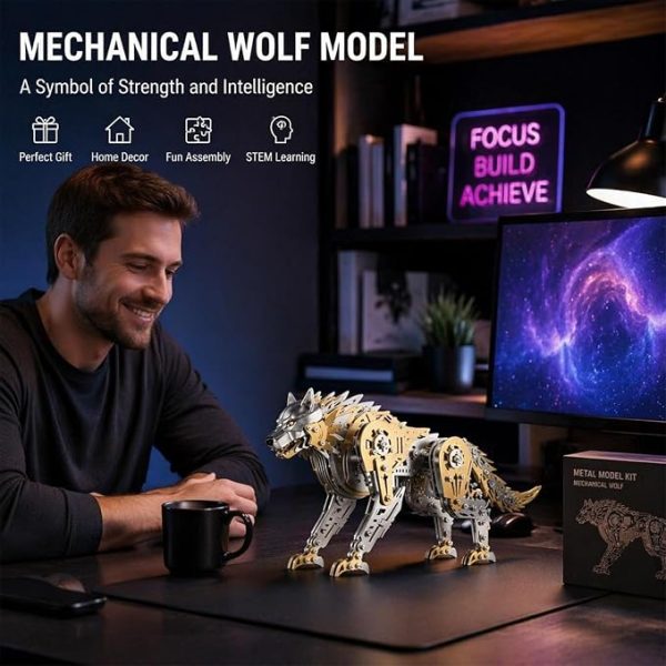 3D Metal Puzzle for Adults - Mechanical Cheetah Puzzle Building Set MachinedFlame