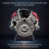 DIY Miniature V8 Mini Motor V8 Engine Model Kit Red Premium Edition 10 MachinedFlame