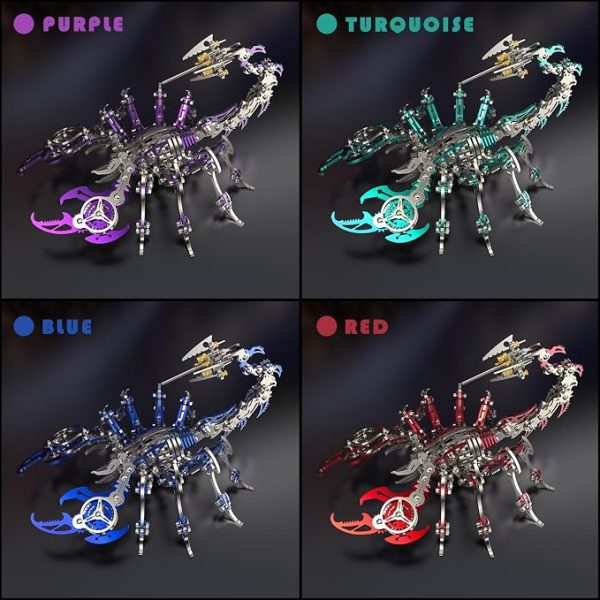 3D Metal Puzzle for Adults - Scorpion Puzzle Building Set MachinedFlame