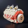 DIY 1/6 Gasoline Flathead 4-Stroke V8 Water-Cooled Engine 44CC Model Kit That Works Premium Edition 1 MachinedFlame