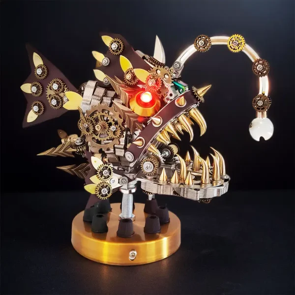 DIY 3D Mechanical Anglefish Mechanical Model Building Block Set Toys 1064PCS+ MachinedFlame