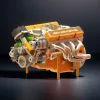 DIY 1/6 Gasoline Internal Combustion V8 Water-Cooled Engine 44CC Model Kit That Works Premium Edition 2 MachinedFlame