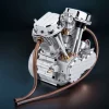 DIY Motorcycle V2 9cc Air-Cooled Gasoline V-Twin Dual Cylinder 4-Stroke Engine FG-VT9 Premium Edition 2 MachinedFlame