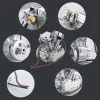 DIY Motorcycle V2 9cc Air-Cooled Gasoline V-Twin Dual Cylinder 4-Stroke Engine FG-VT9 Premium Edition 9 MachinedFlame