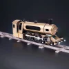 DIY Full Metal Steam Locomotive Train Assembly Engine Kit with Track 387Pcs Premium Edition 3 MachinedFlame