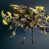 DIY 3D Metal Steampunk Moving Mechanical Dinosaur Head Model Kits - 180PCS+ Premium Edition 6 MachinedFlame