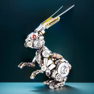 DIY 3D Metal Punk Mechanical Rabbit Puzzle Model Crafts Assembly Kit-500PCS Premium Edition