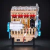 DIY Full Metal 4 Cylinder Car Engine Assembly Kit Premium Edition 4 MachinedFlame
