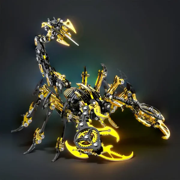 DIY 3D Metal Mechanical Punk Scorpion Animal Puzzle Model Assembly Kit Premium Edition MachinedFlame
