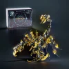 DIY 3D Metal Steampunk Moving Mechanical Dinosaur Head Model Kits - 180PCS+ Premium Edition 8 MachinedFlame
