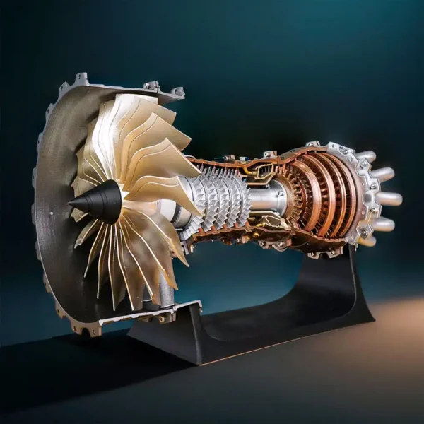 DIY 1/20 Scale TR900 Aircraft Turbofan Engine Model Kit 150+PCS Premium Edition MachinedFlame