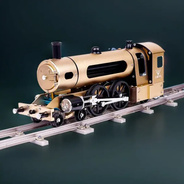 DIY Full Metal Steam Locomotive Train Assembly Engine Kit with Track 387Pcs Premium Edition MachinedFlame