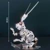 DIY 3D Metal Steampunk Moving Mechanical Dinosaur Head Model Kits - 180PCS+ Premium Edition 9 MachinedFlame