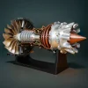 DIY 1/20 Scale TR900 Aircraft Turbofan Engine Model Kit 150+PCS Premium Edition 4 MachinedFlame