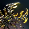 DIY 3D Metal Steampunk Moving Mechanical Dinosaur Head Model Kits - 180PCS+ Premium Edition 5 MachinedFlame