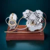 DIY Motorcycle V2 9cc Air-Cooled Gasoline V-Twin Dual Cylinder 4-Stroke Engine FG-VT9 Premium Edition 6 MachinedFlame